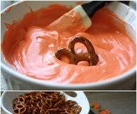 Easy Pumpkin Pretzels