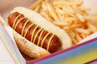 Hot dog and fries