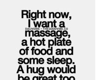 A hug would be great too