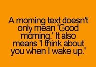 A morning text