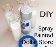DIY Spray Painted Candles
