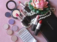 MAC Lipstick and pearls
