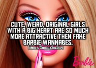 Cute, weird, original girls are much more attractive