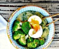 Egg and broccoli soup