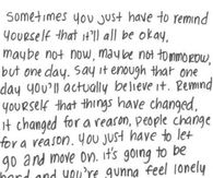 Remind yourself it will be okay
