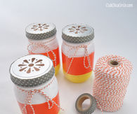 Candy Corn Mason Jar Luminaries