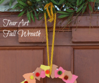 Tear art fall wreath