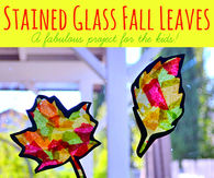 Stained glass fall leaves crafts