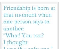 friendship is born at the moment