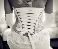 Wedding Dress with a Laced Corset