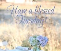Have a blessed Tuesday