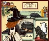 Cute Witch Making a Brew