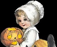 Cute Little Girl with Pumpkin