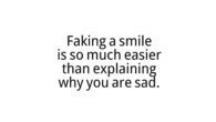 faking a smile