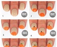 DIY Pumpkin Nails