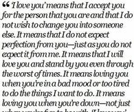 I love you means
