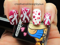 Breast Cancer Awareness Nail Art