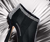 Oscar de la Renta Ankle Boots with Bling