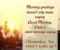 Morning Greettings