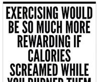 exercising would be so much more rewarding if