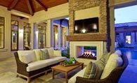 Outdoor Room with Fireplace & TV