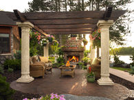 Gorgeous Patio with Pergola & Fireplace
