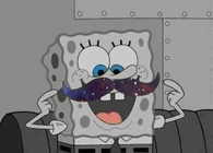 spongebob space moustache
