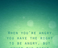 When you're angry