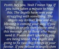 If you believe in angels