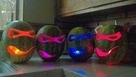 Teenage Mutant Ninja Turtle Watermelon Jack o Lanterns