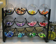 Organized pens using wine cups