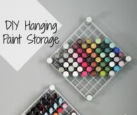 DIY Hanging Paint Storage