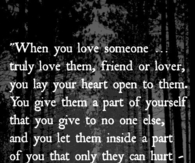 when you love someone