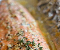 Honey salmon in foil