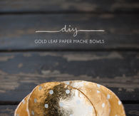 Gold leaf paper mache bowls