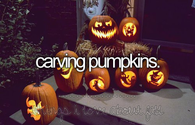Carving pumpkins