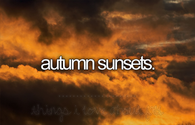 Autumn sunsets