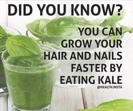 Kale helps nails and hair grow