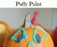 Puffy paint jack o lanterns