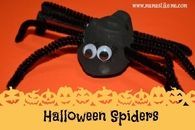 Egg carton halloween spiders
