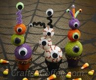 Halloween eyeball topiaries