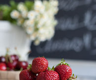 Upcycled grocery bag fruit basket