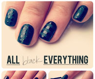All black everything nails