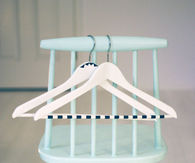 Colored tape hanger decor