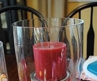 Can under candle in large vase hack