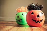 Pumpkin candy baskets