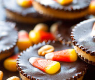 Candy corn peanut butter cups
