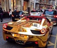 Usain Bolt Gold GT-R Ferrari
