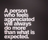 a person who feels appreciated