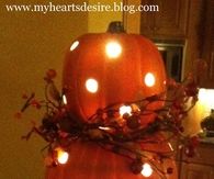 DIY Lighted Pumpkin Topiary
